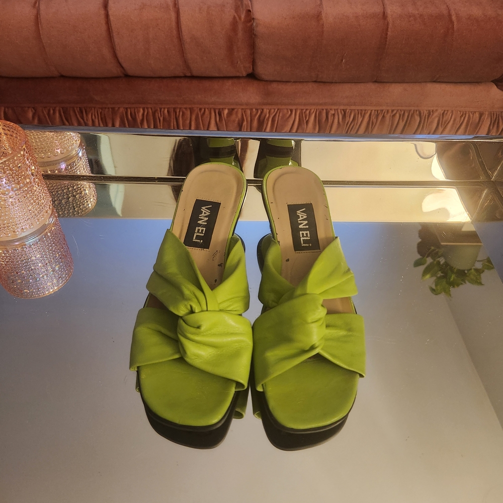 Van Eli Women's Lime Green Mules